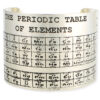 Periodic table of elements silver cuff bracelet.