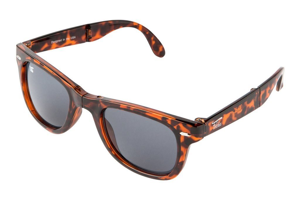 tortoise shell folding sunglasses