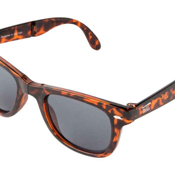 tortoise shell folding sunglasses