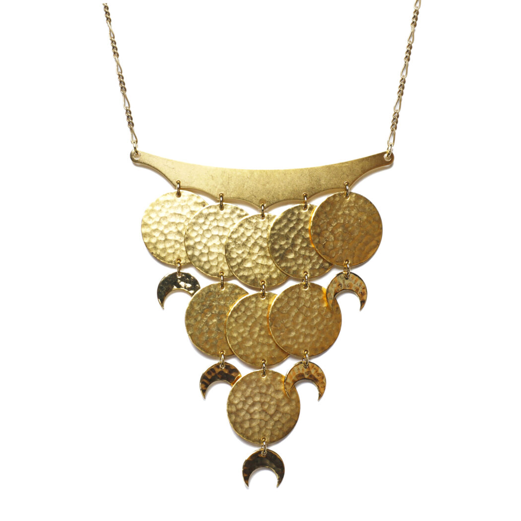 Moon phase cascade necklace