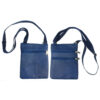 blue leather passport bag