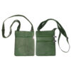 Green leather passport bag