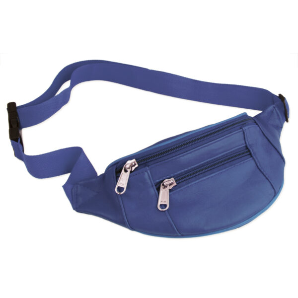 royal blue leather belt bag