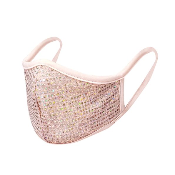 blush sequin mask