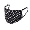 polka dot reusable face mask black and white