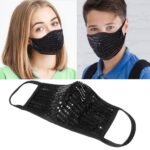 black sequin mask