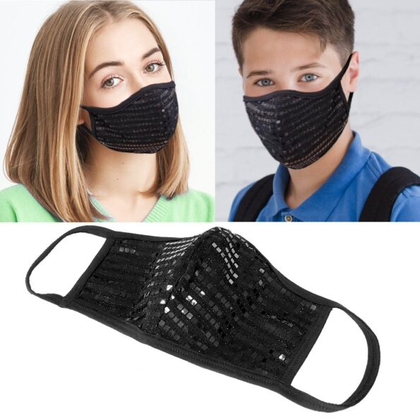 black sequin mask models